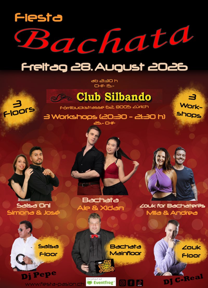 Fiesta Bachata - 3 Workshops & 3 Floors