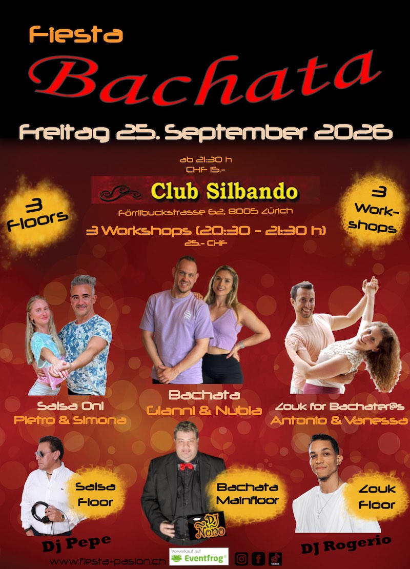 Fiesta Bachata - 3 Workshops & 3 Floors